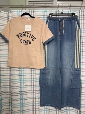 Women’s 'Positive State' Beige Short Sleeve Tee